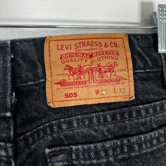Levi's vintage 90’s Black Straight Jeans Classic Fit size 34 - Picture 7 of 10
